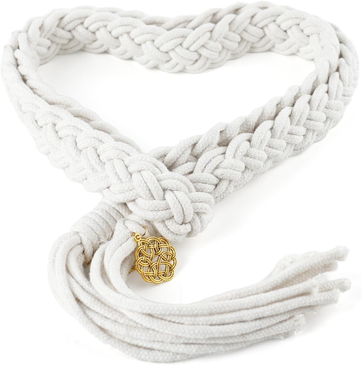 ESNOY Wedding Lasso Rope with Pendants Traditional Celtic Style White