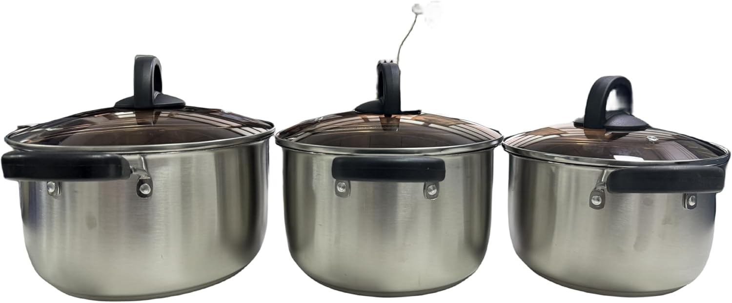 LadrfT Stainless Steel Stock Pot with Lid Medium Size