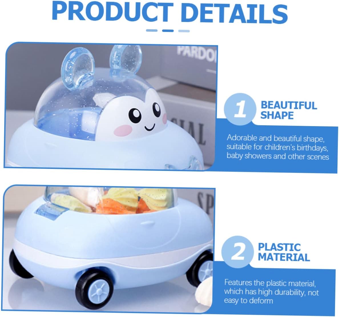 GLEAVI Cartoon Car Candy Server for Parties and Birthdays