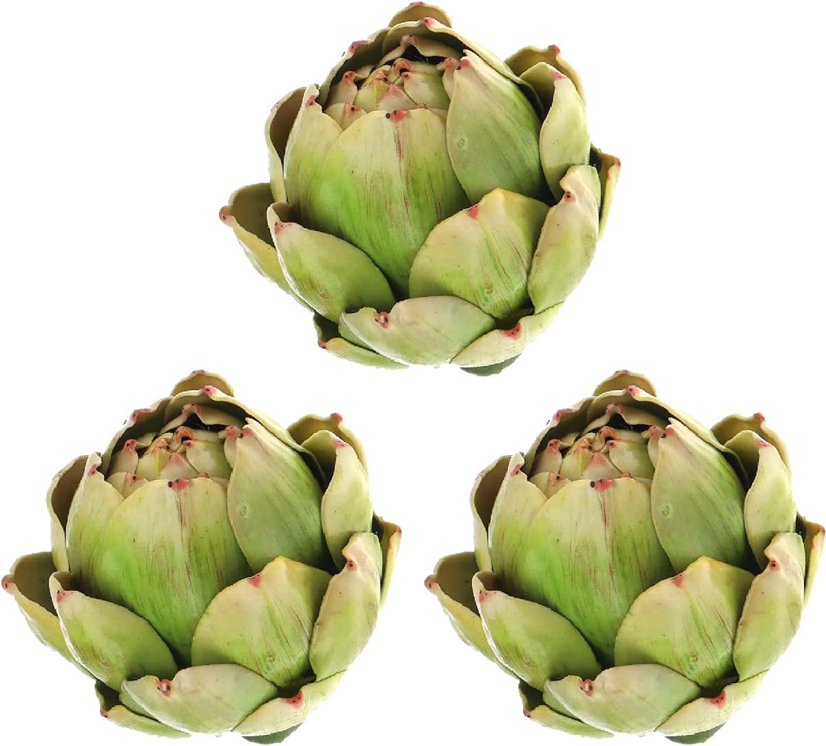 3Pcs Large Green Faux Artichoke Artificial Vegetable Decor