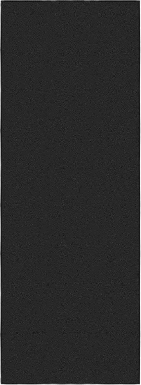 Ottomanson Hallway Runner Rug 22 x 6 Non Slip Black