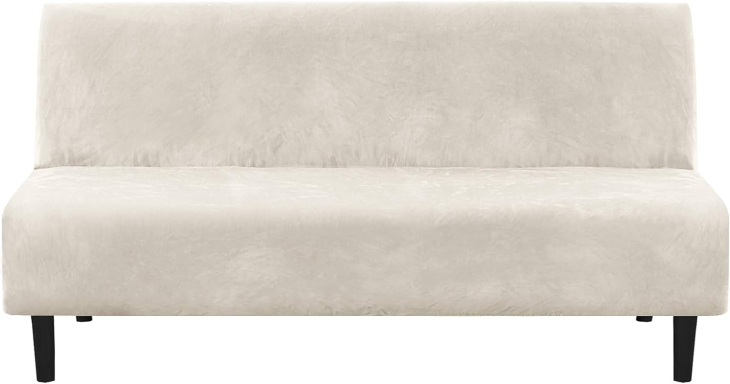 HVERSAILTEX Velvet Sofa Slipcover - Ivory