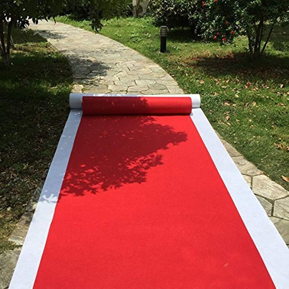 HUAHOO Red Aisle Runner Carpet Rug for Weddings