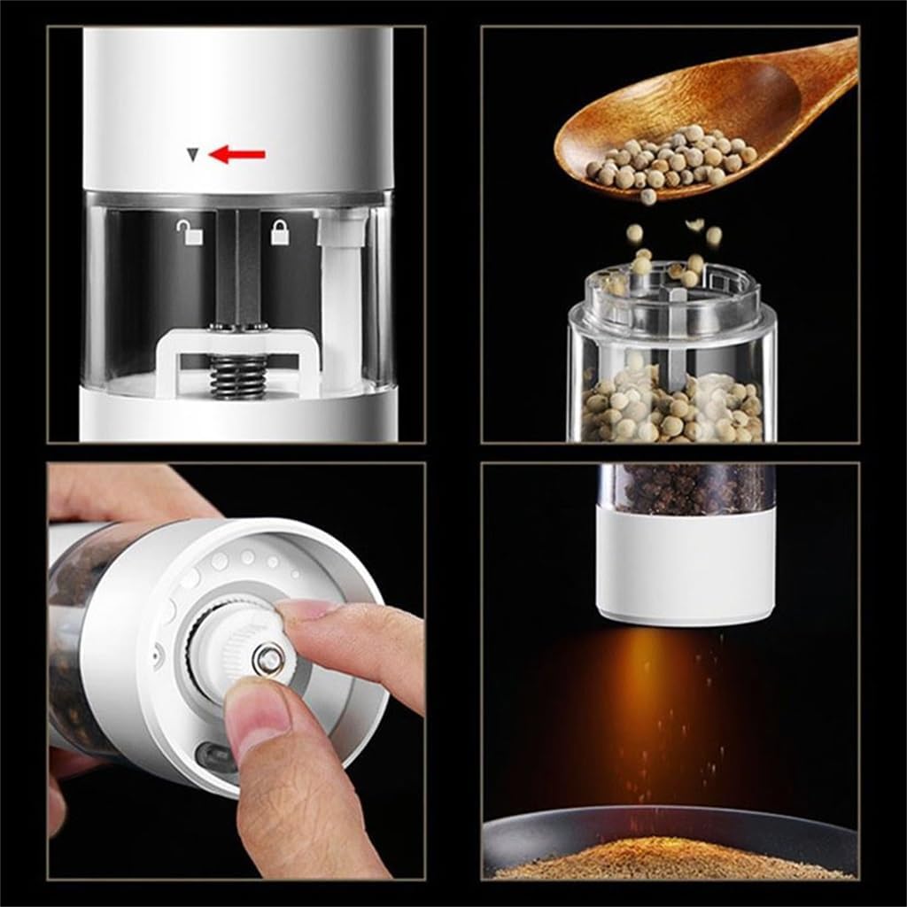 Rechargeable Pepper Grinder with Ceramic Core
