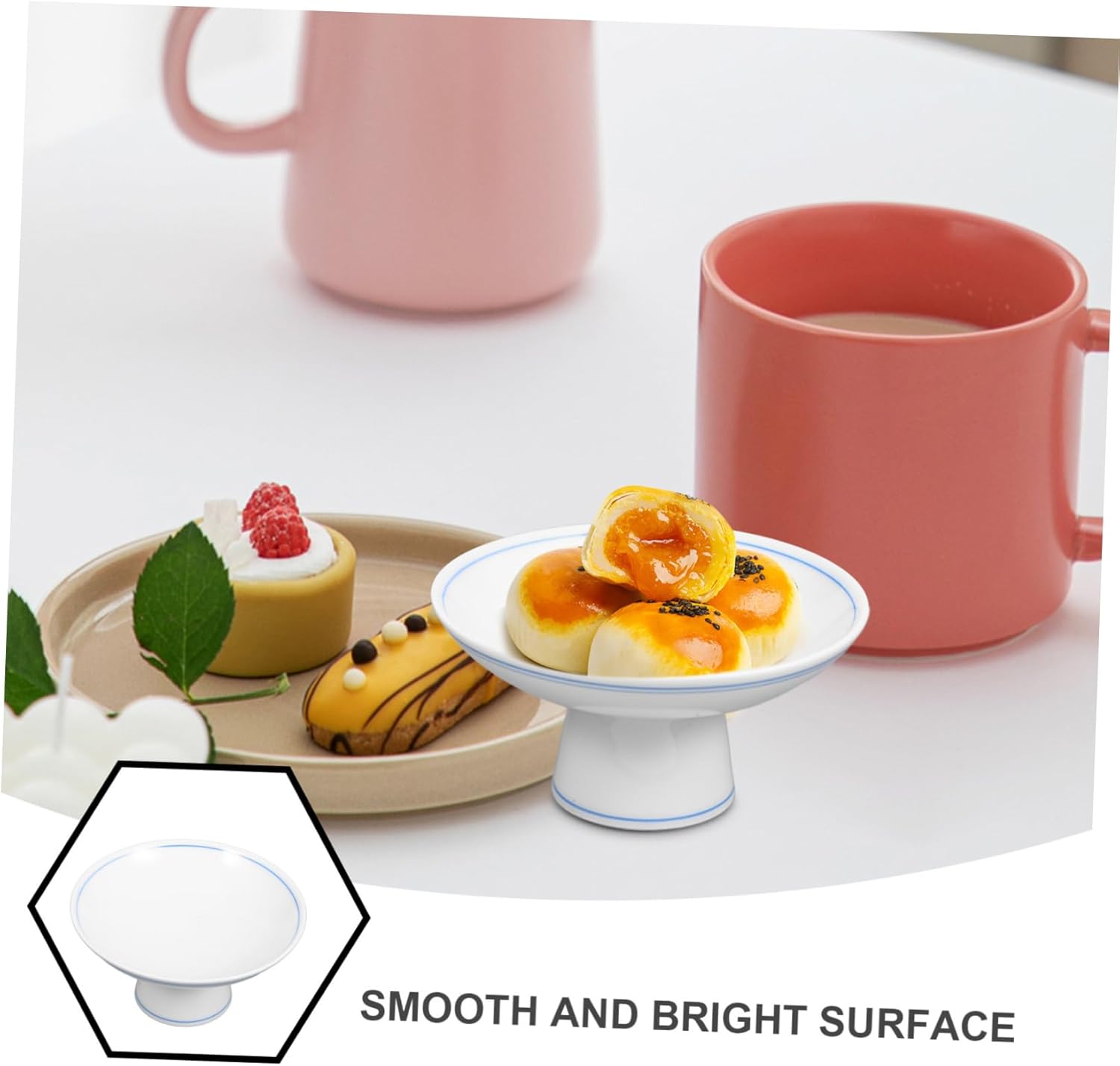 LIFKOME Tall Fruit Plate with Footed Pedestal