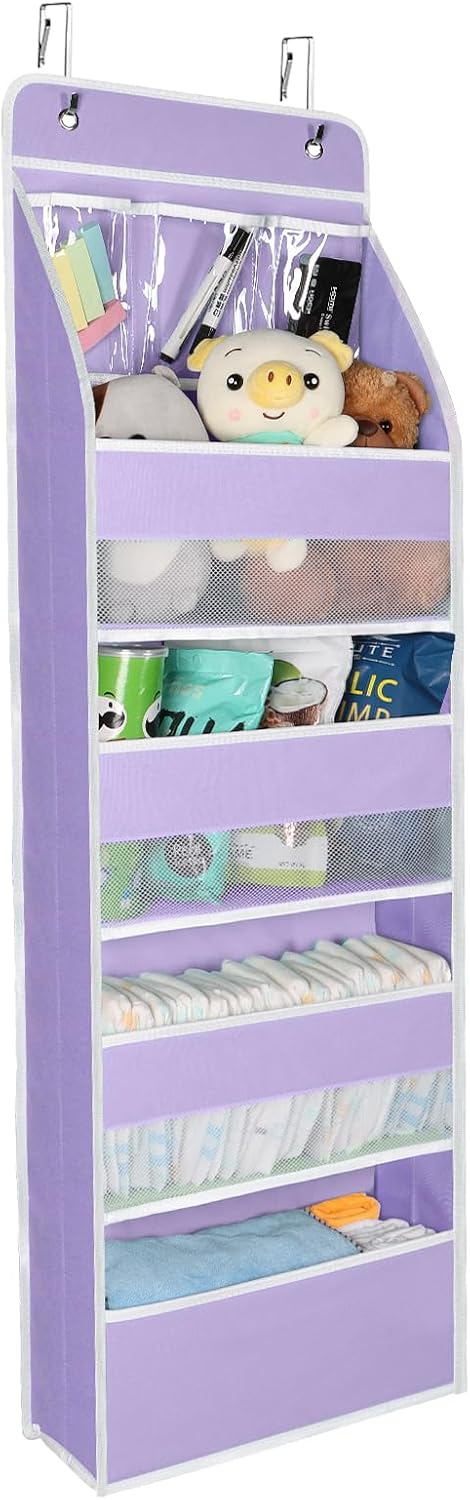Univivi 5 Shelf Door Hanging Storage Organizer Purple