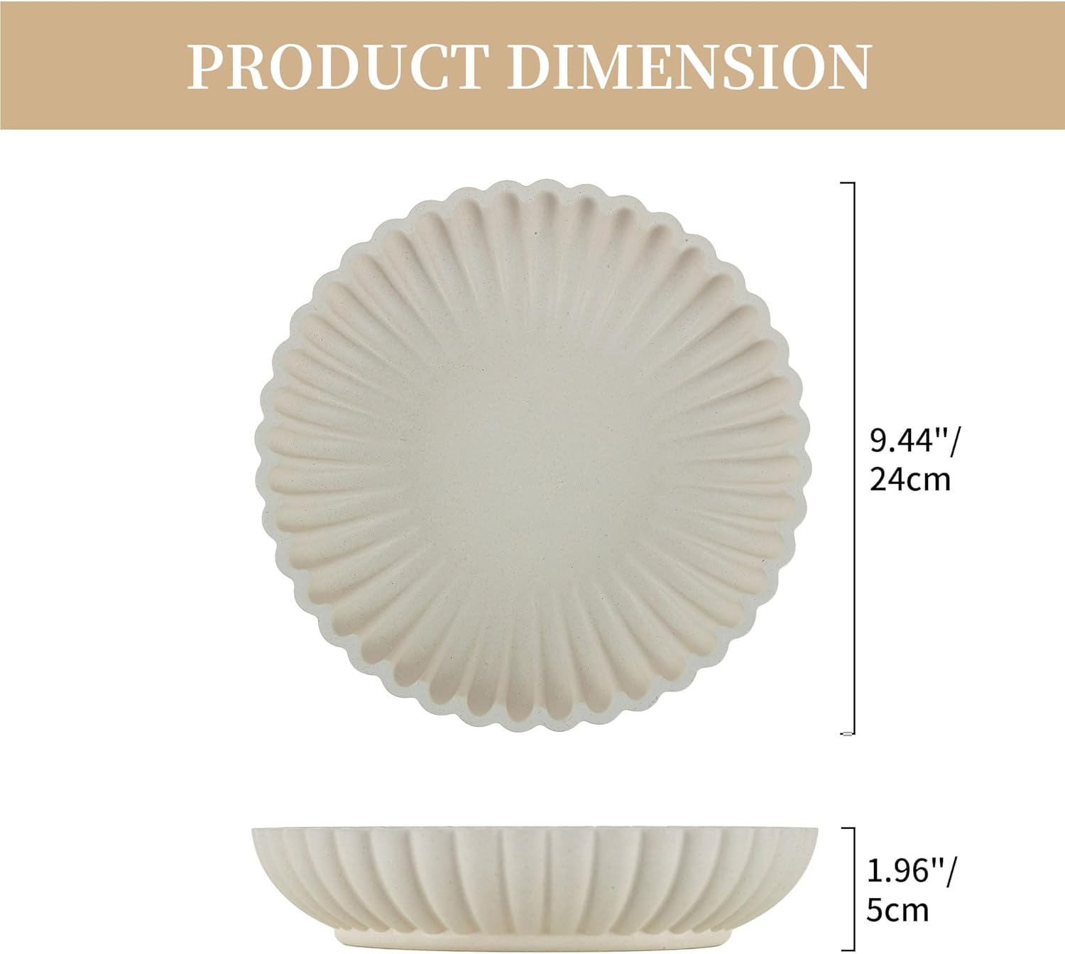 Hanobe Centerpiece Bowl Decor with Ruffle Edge
