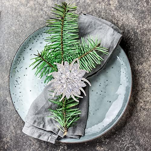 Zeedix Silver Lotus Napkin Rings Set of 12