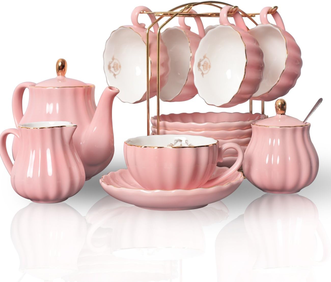 Sweejar Porcelain Tea Set British Royal Series 8 Oz
