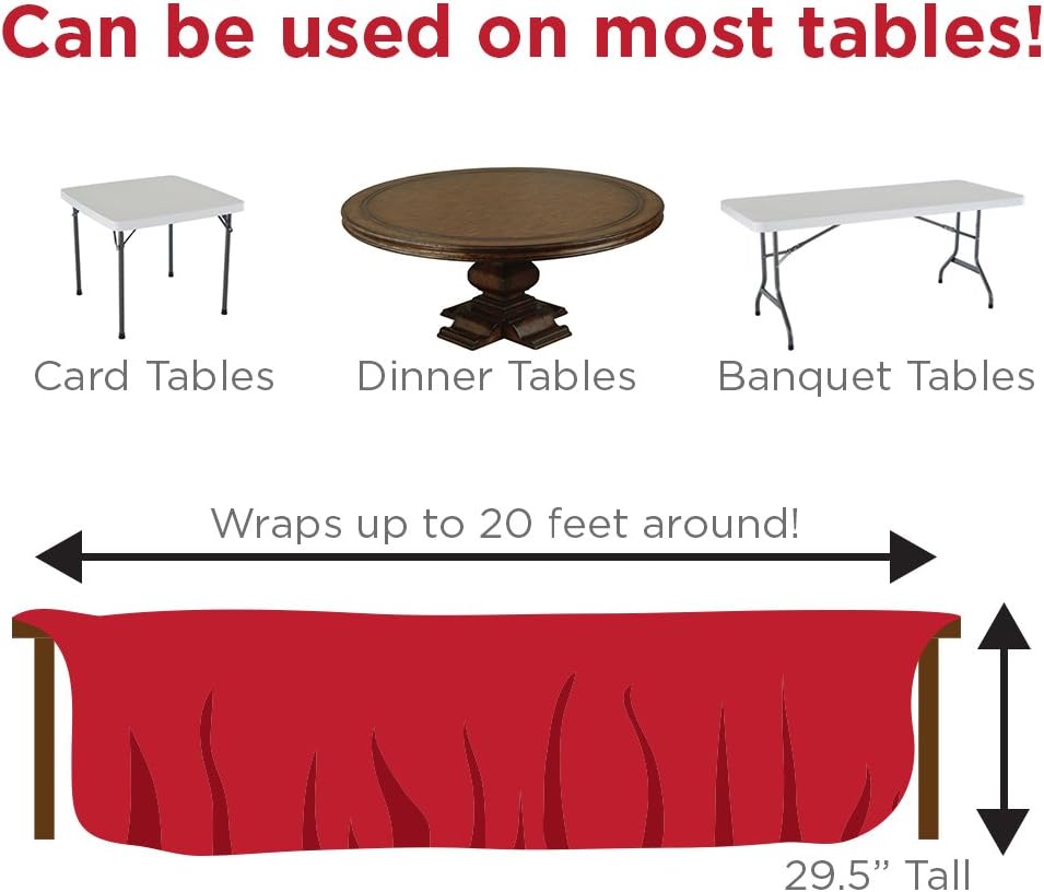 Pudgy Pedros 14 Reusable Plastic Table Skirt Pink