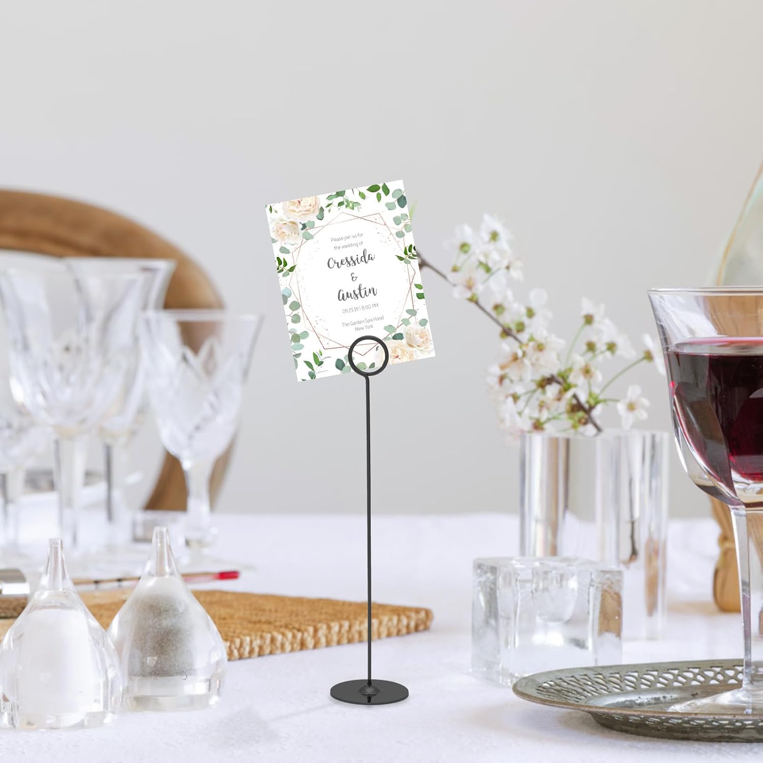 Urban Deco 16 Piece Table Number Holders Set Black