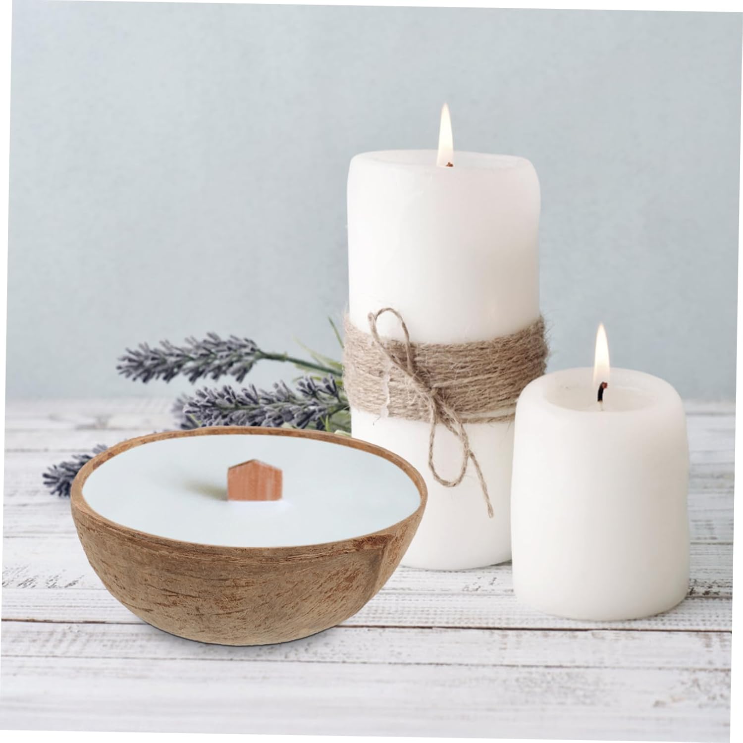 SEWOART Coir Candle Bowl DIY Holder Storage Jar