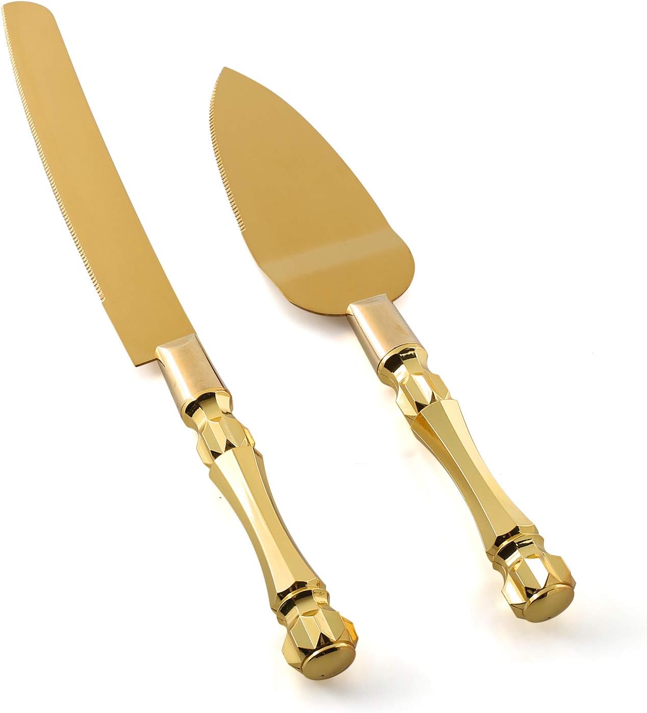 Homi Styles Gold Elegant Cake Knife and Server Set of 2