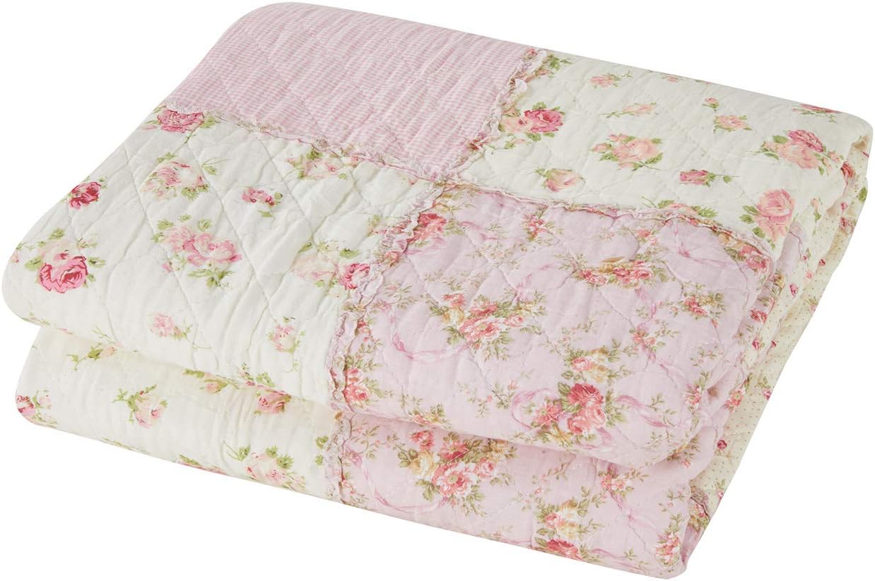 Cozyholy Fluffy Cotton Patchwork Quilt Full Queen