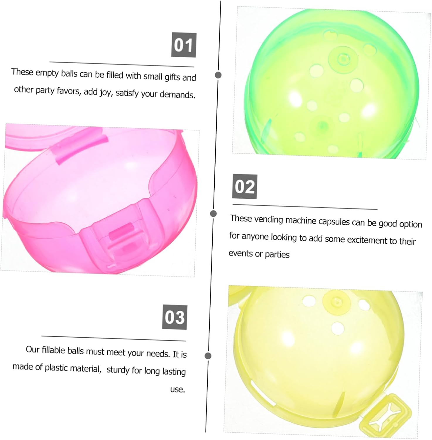 48pcs Plastic Decorative Balls for Parties and Events