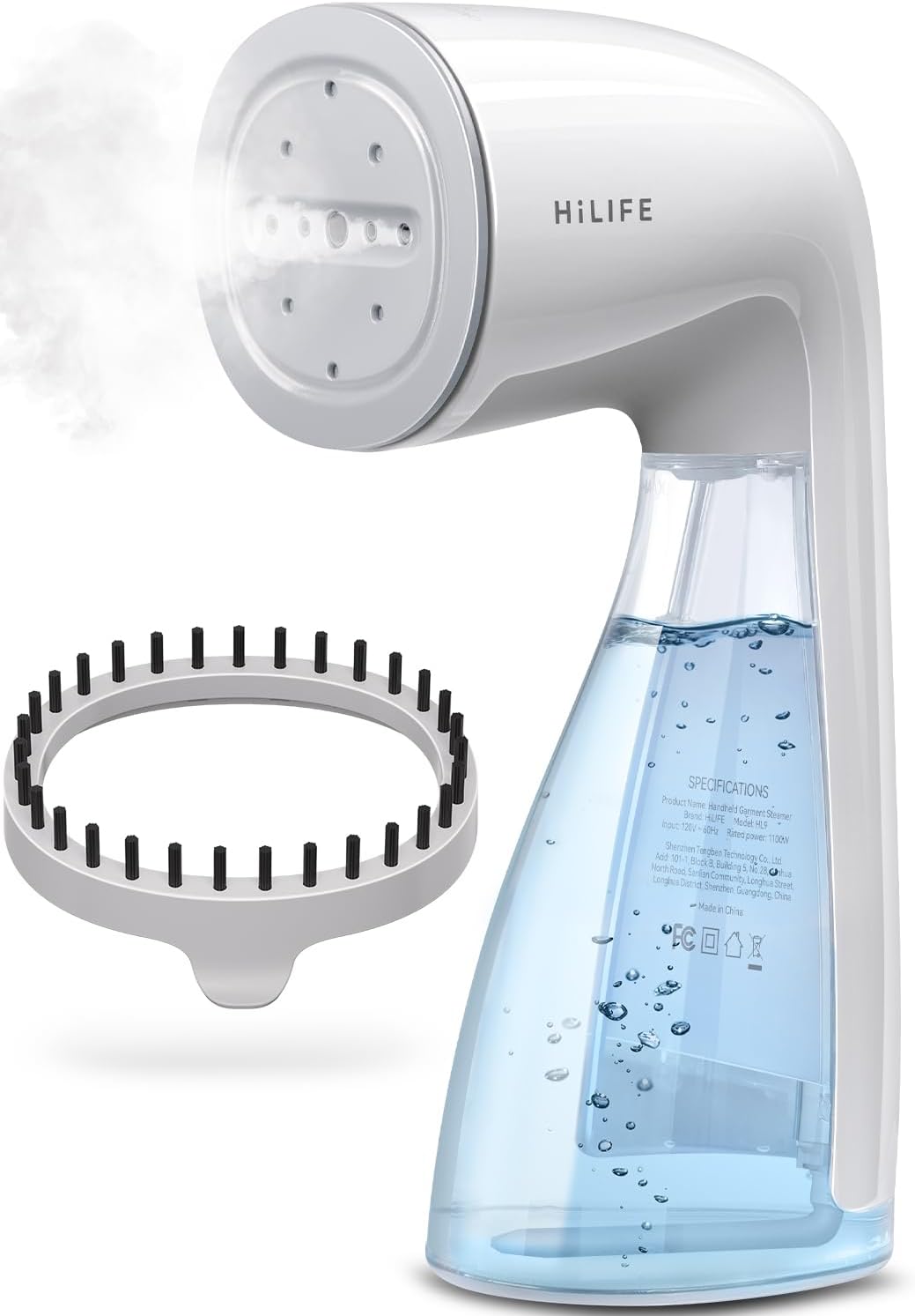 HiLIFE Handheld Clothes Steamer with 300ml Tank 1100W Power 30S Fast Heat Up