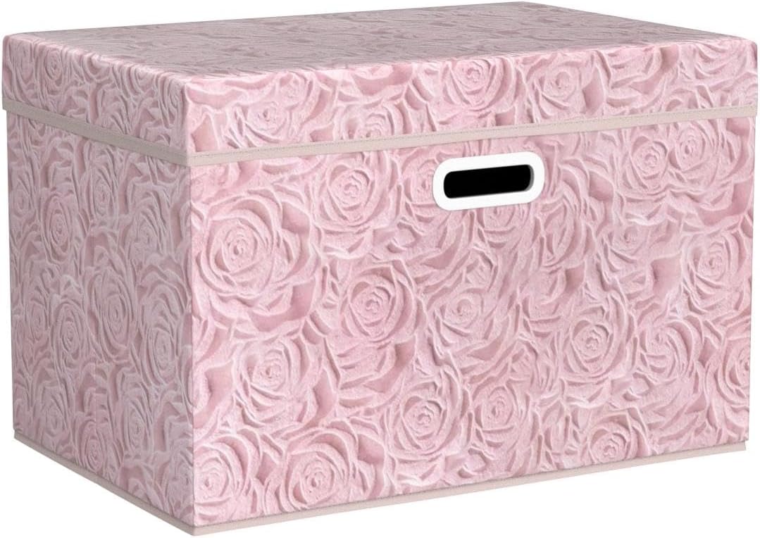 Prandom Larger Foldable Storage Box with Lid 3-Pack