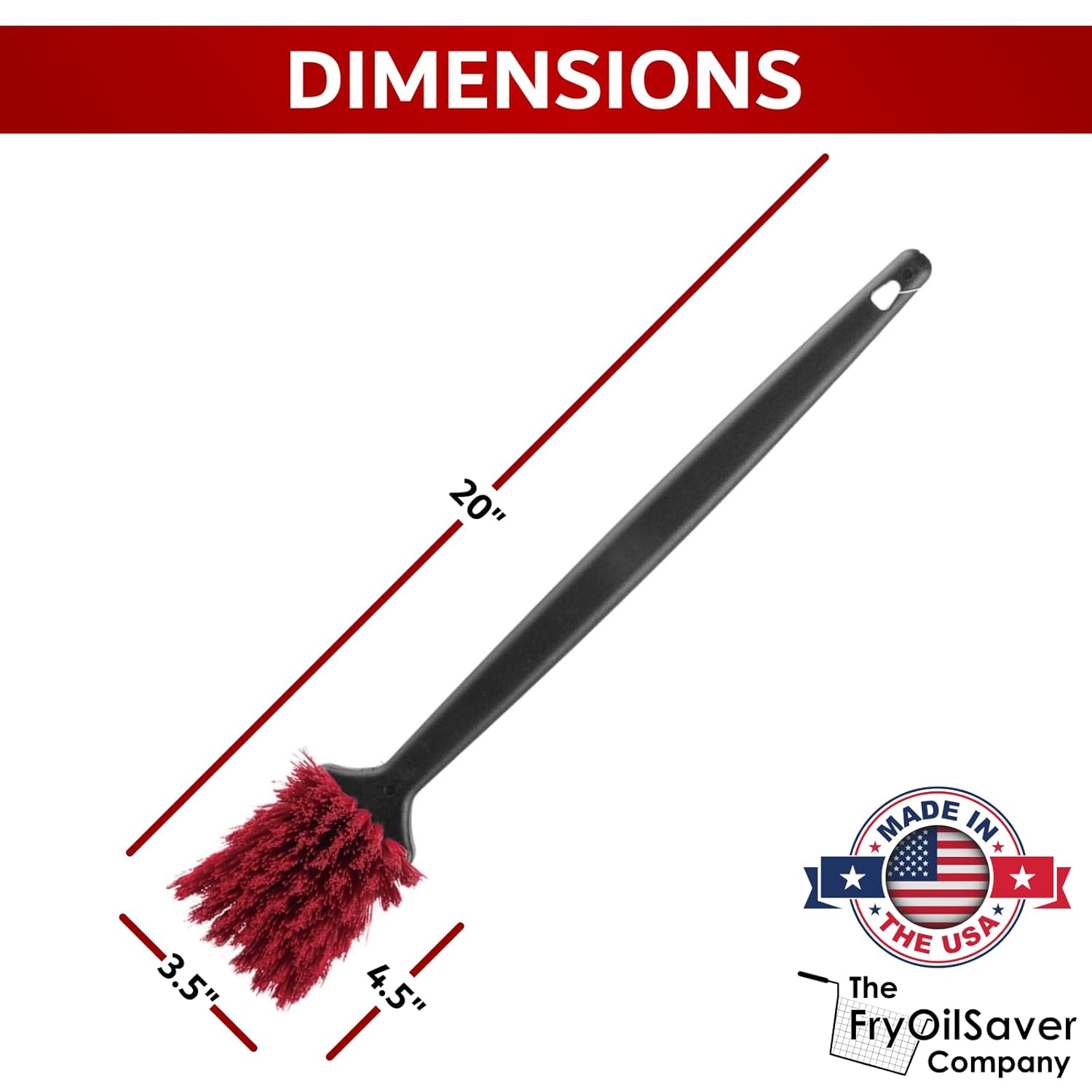 20 Inch Deep Fryer Cleaning Brush for High Heat