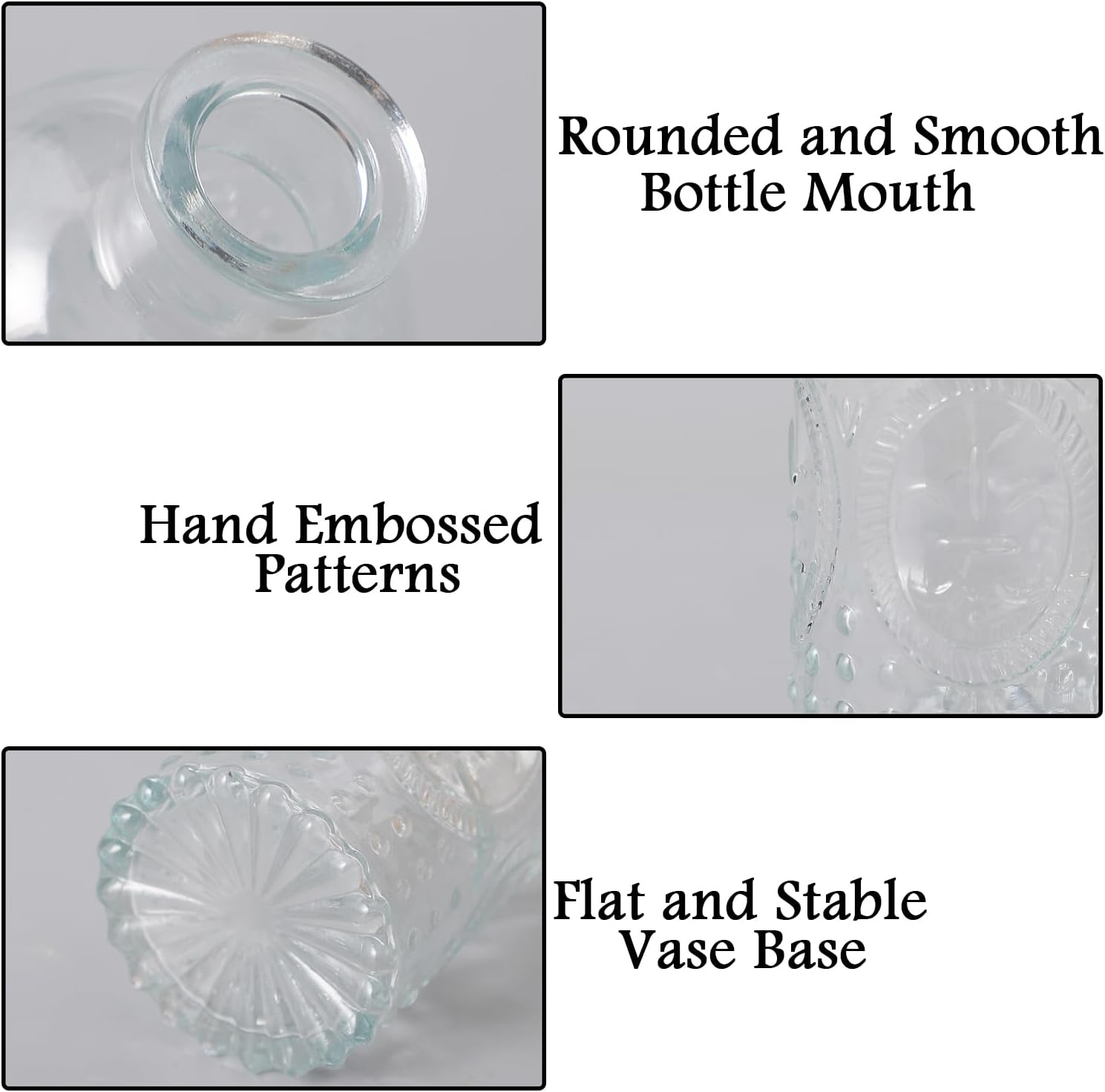 Rollescera Clear Glass Bud Vases in Bulk 30