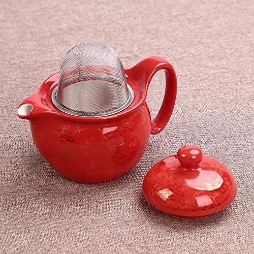 Double Happiness Porcelain Tea Set 7 Pcs Wedding Decoration