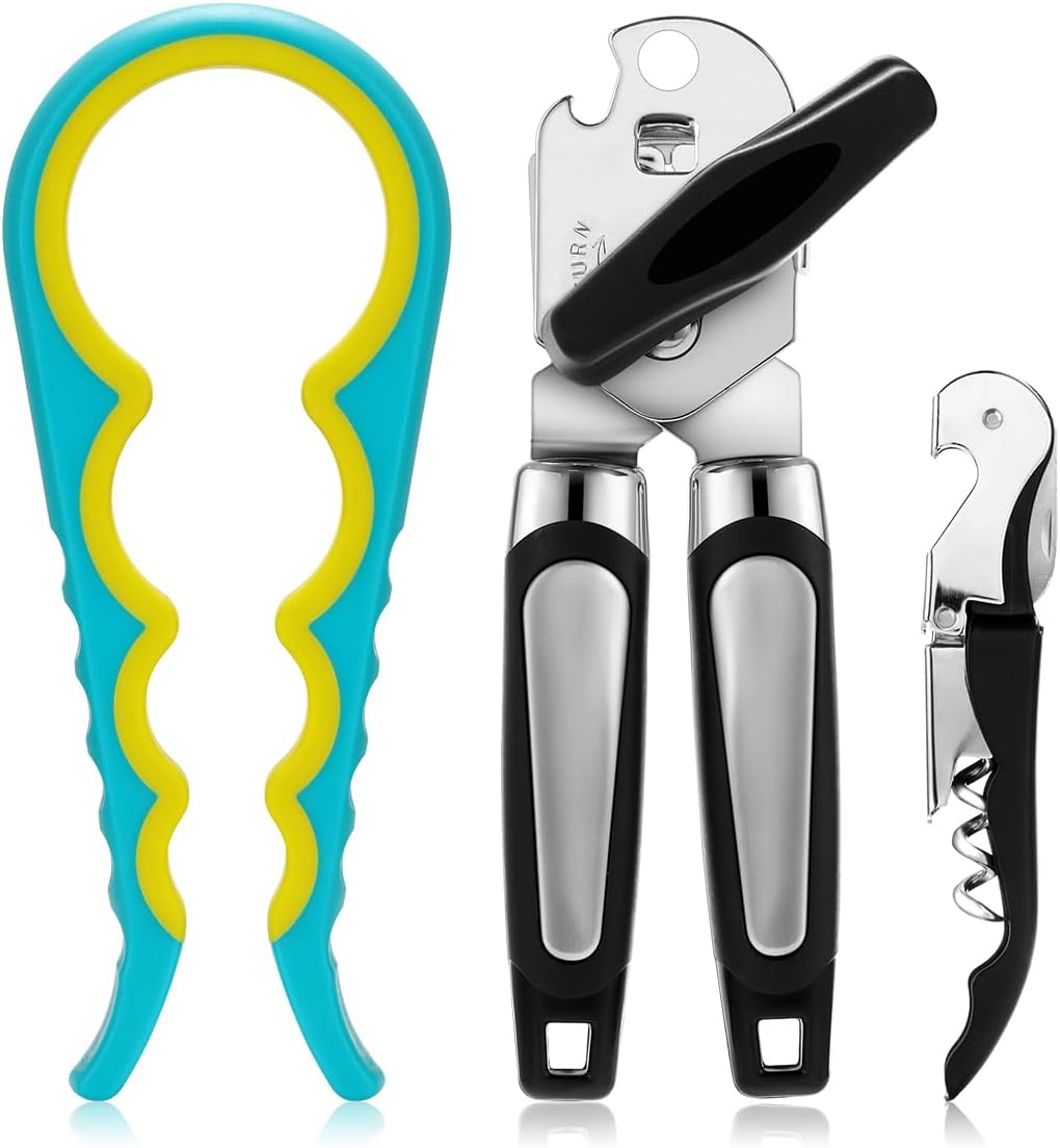 Aieve Can Opener Set 3 Pack Manual Smooth Edge
