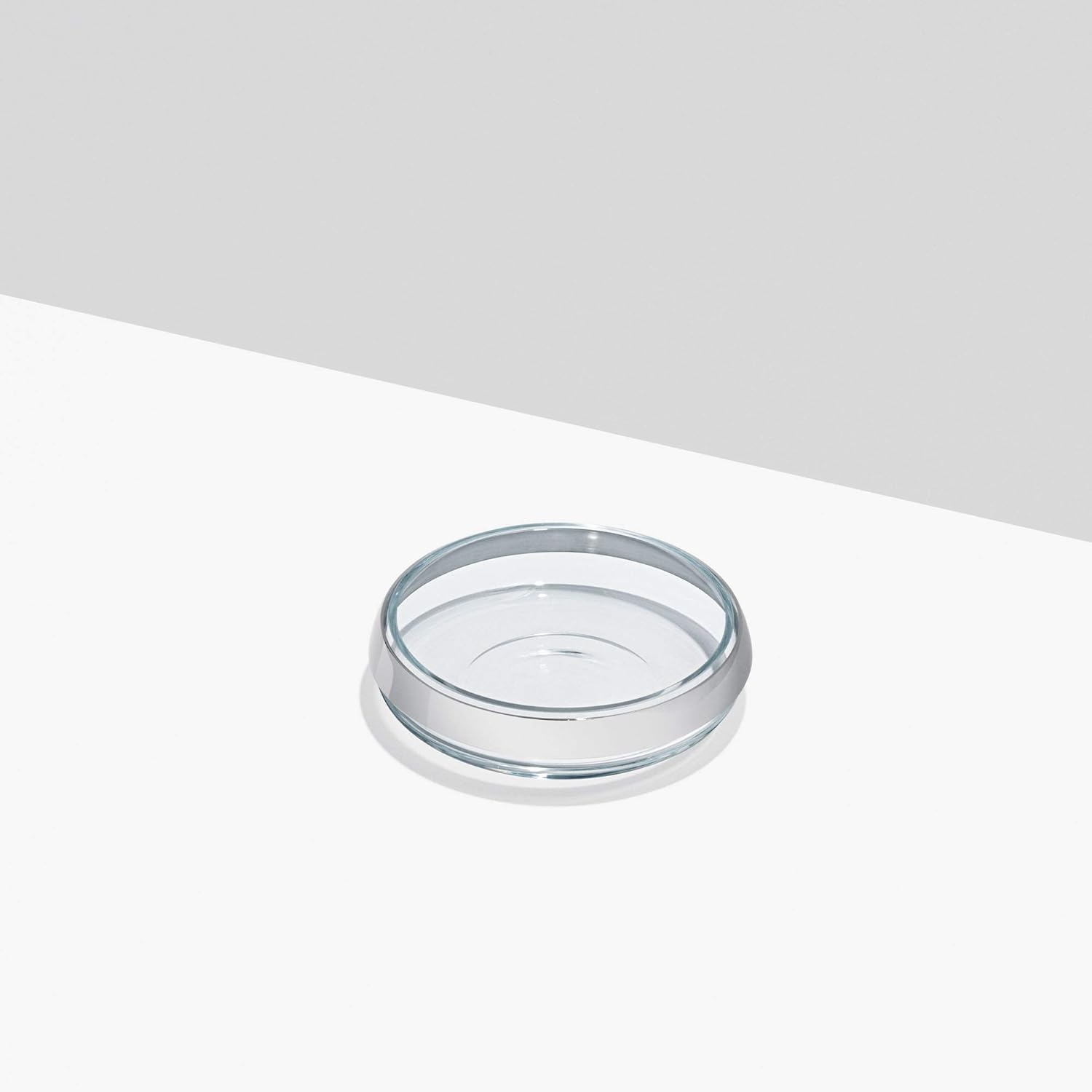 Georg Jensen Duo Round Bowl Collar Silver Glass Small