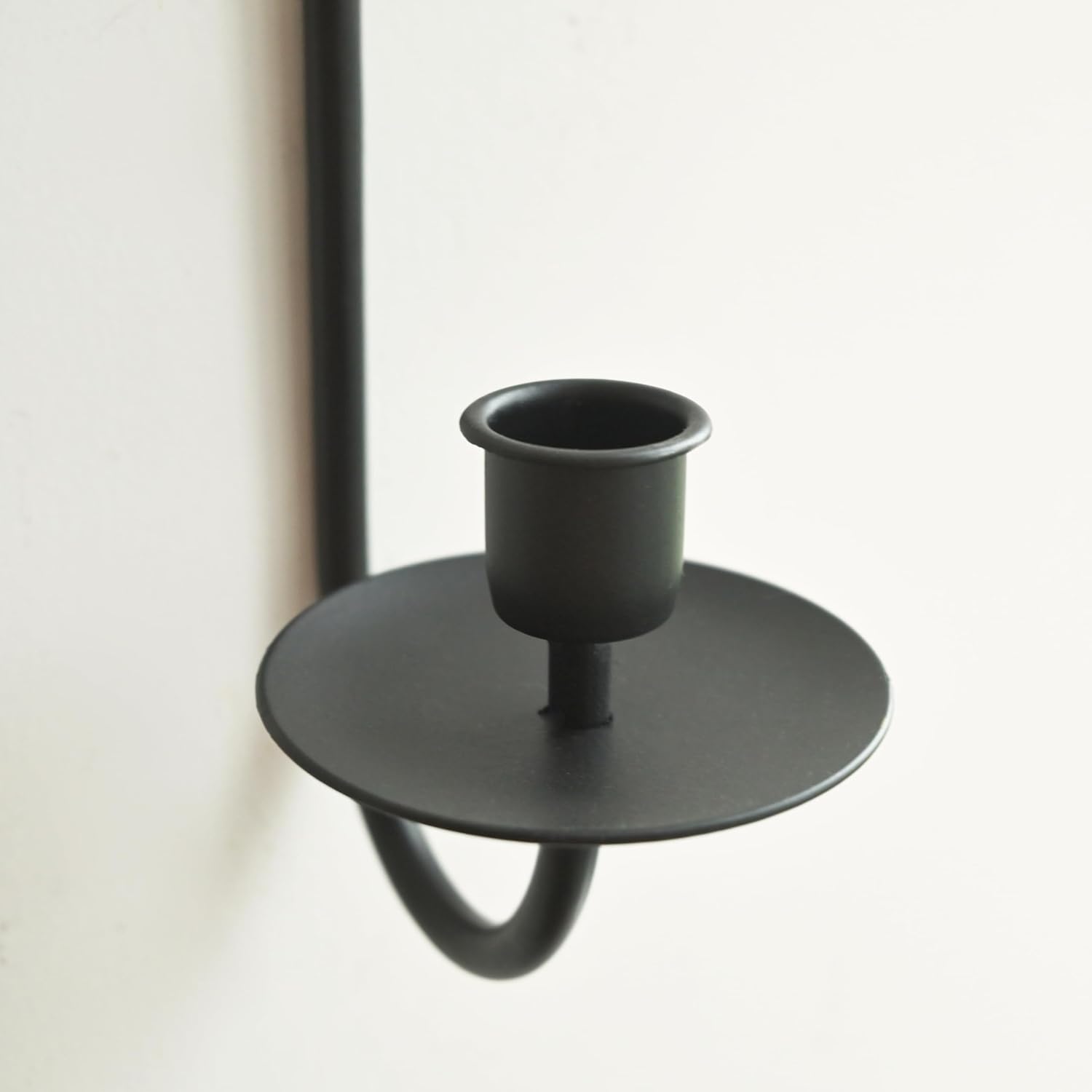 Remenna Wall Candle Sconce Holder Set of 2 Black Modern Rustic