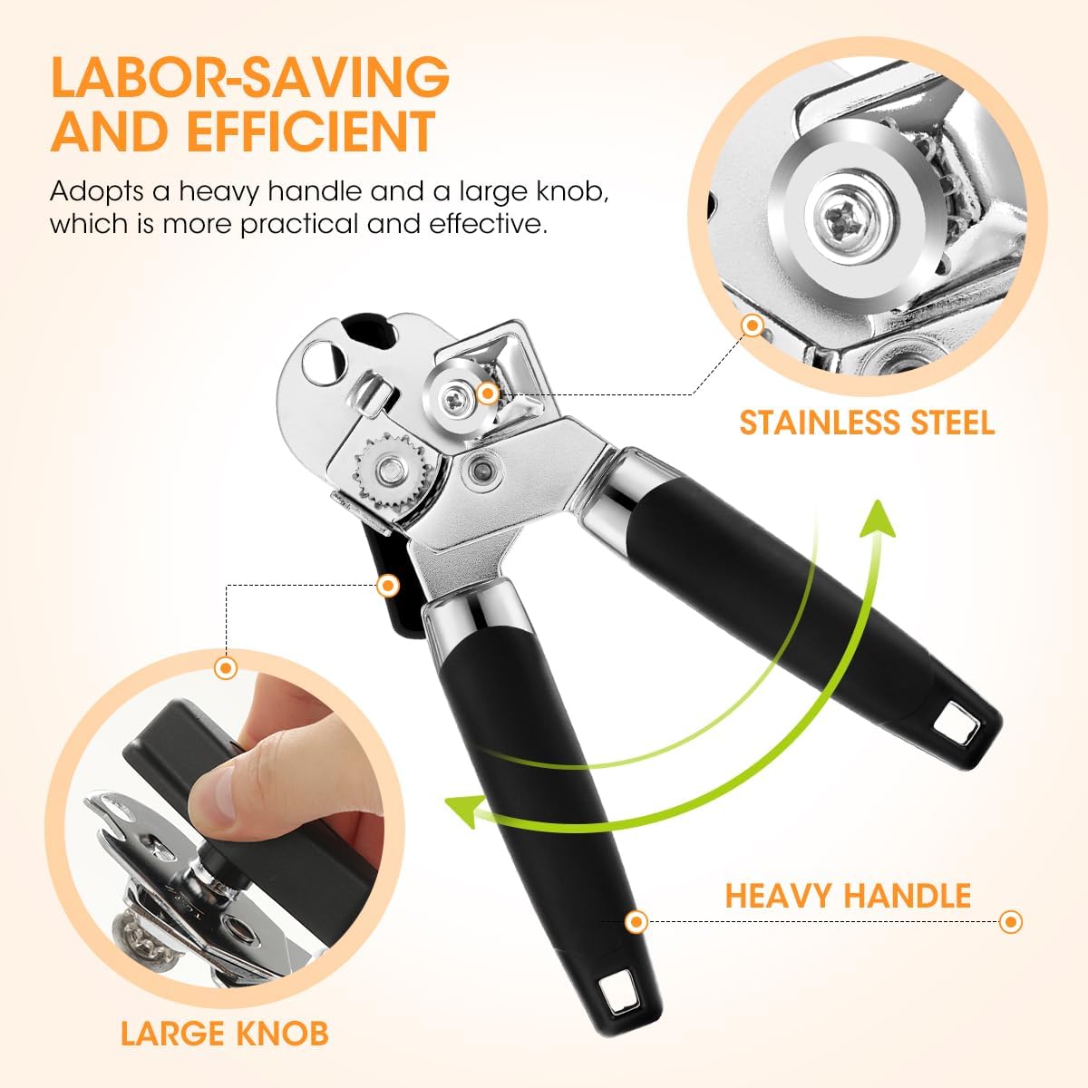 Aieve Can Opener Set 3 Pack Manual Smooth Edge