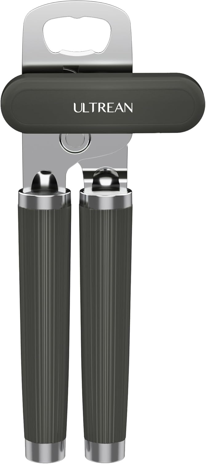 Ultrean Manual Can Opener Bottle Opener Gray