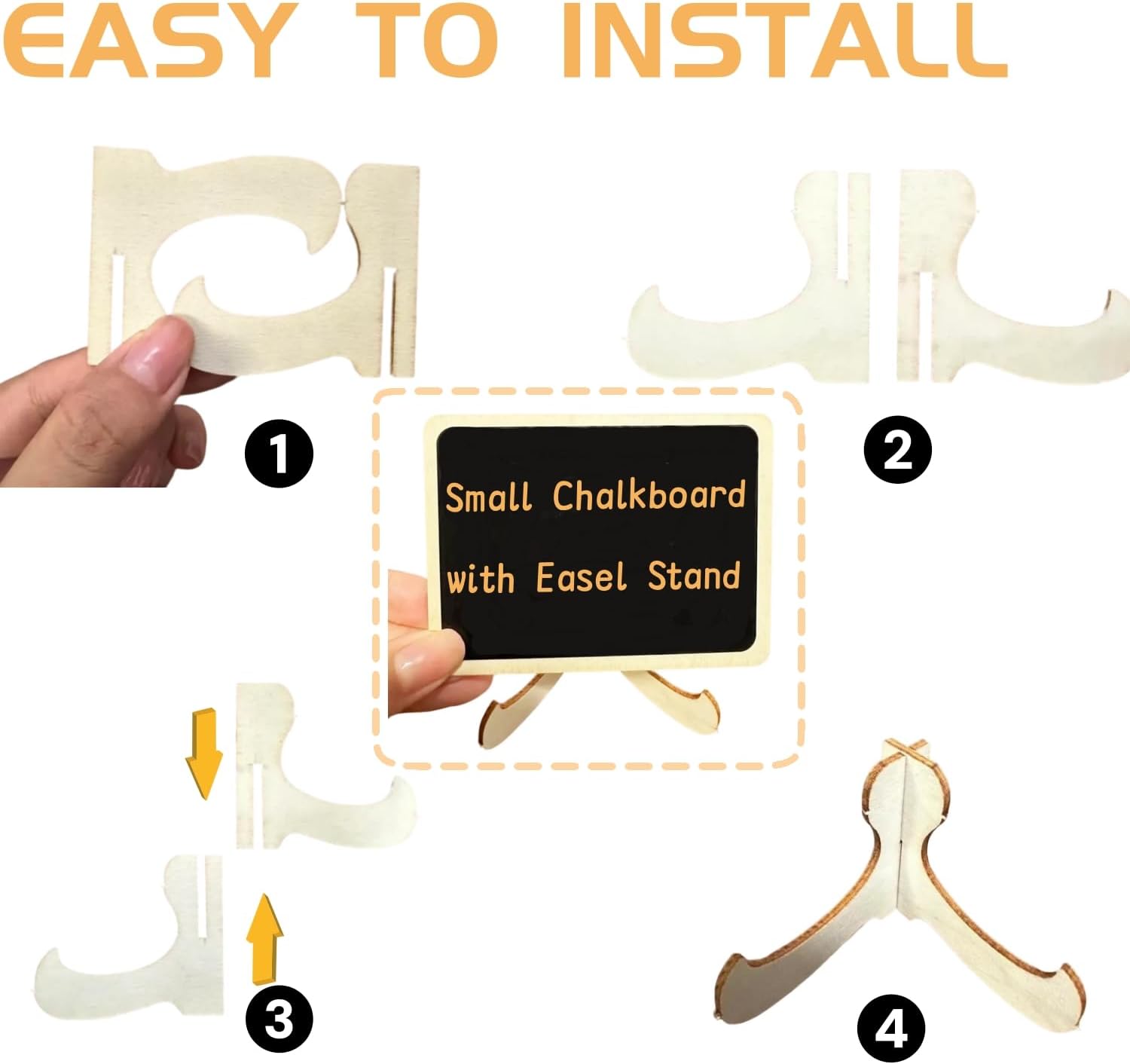 20 Pack Mini Chalkboard Signs with Easel Stand