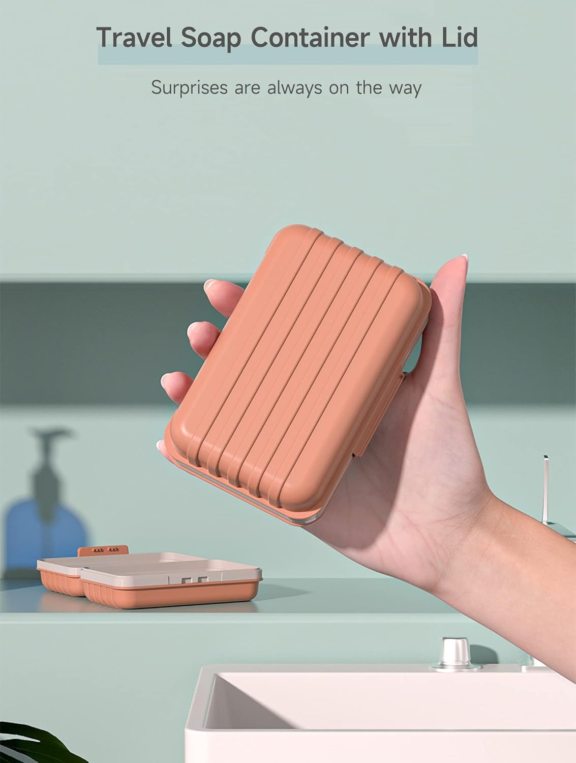 Travel Soap Holder with Lid - Leakproof Drainage
