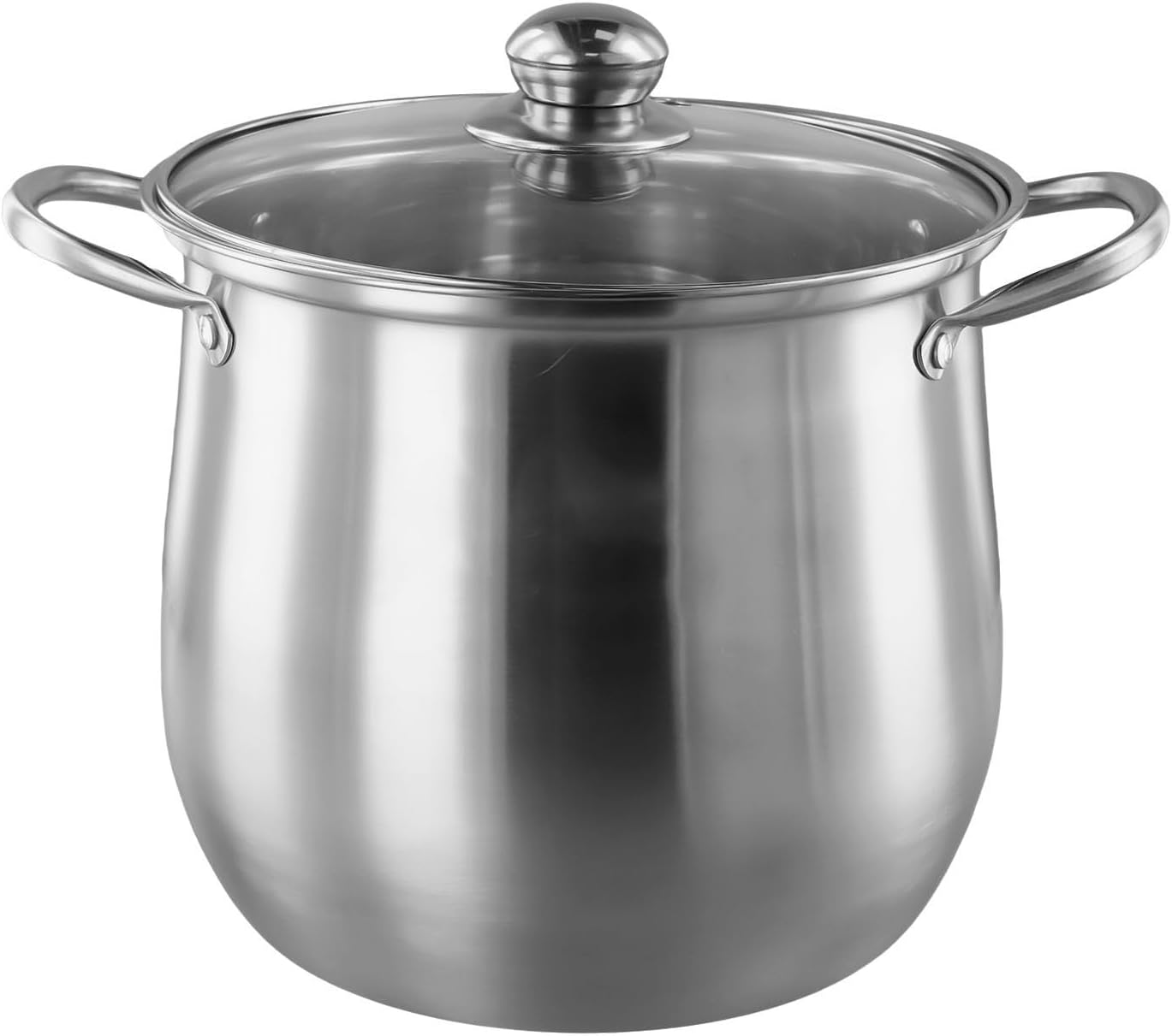 JurwheeR 73 Qt Stainless Steel Stock Pot with Lid