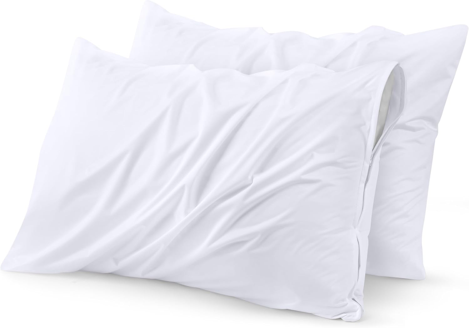 Utopia Bedding Waterproof Pillow Protectors Queen Size 2 Pack White