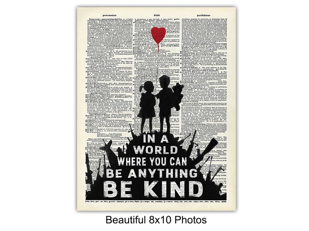 Banksy Inspired Wall Art Set - 6 Prints 8x10