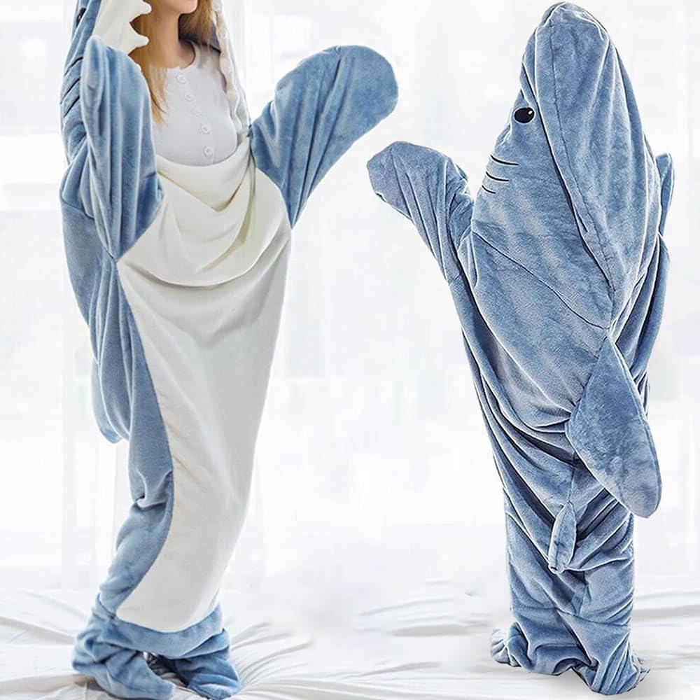 Shark Blanket Hoodie Onesie for Adult and Kid