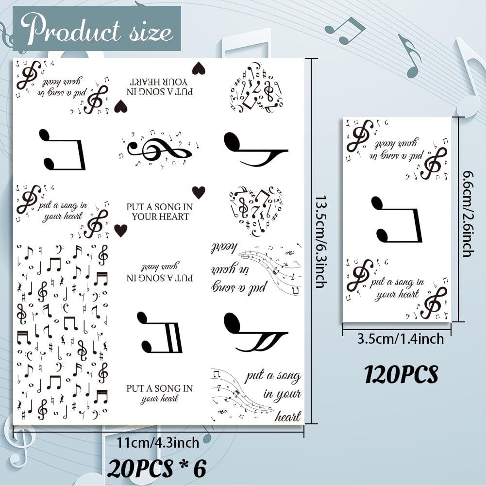 Arricraft 120 Pcs Musical Note Candy Wrappers