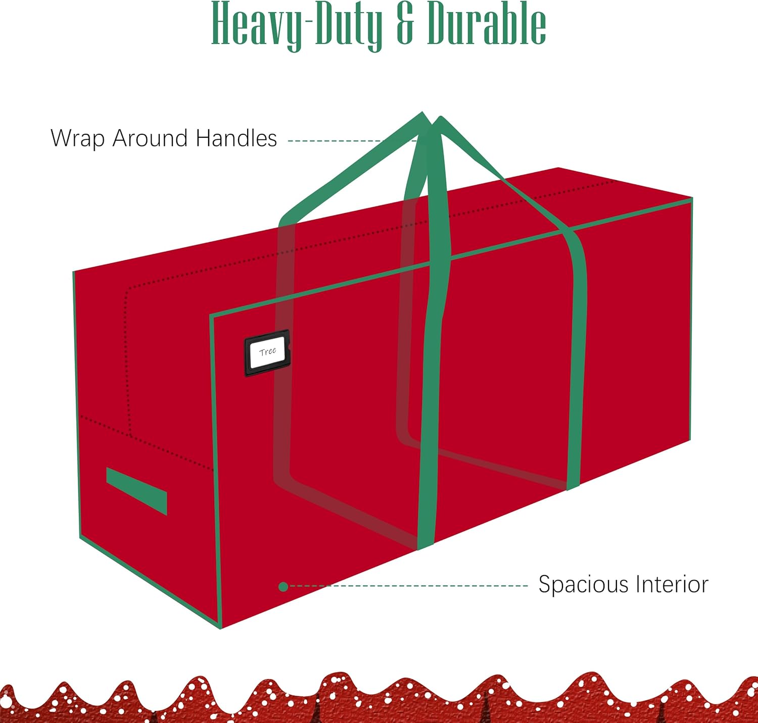 Cosy Family 75 ft Artificial Christmas Tree Storage Bag - Red