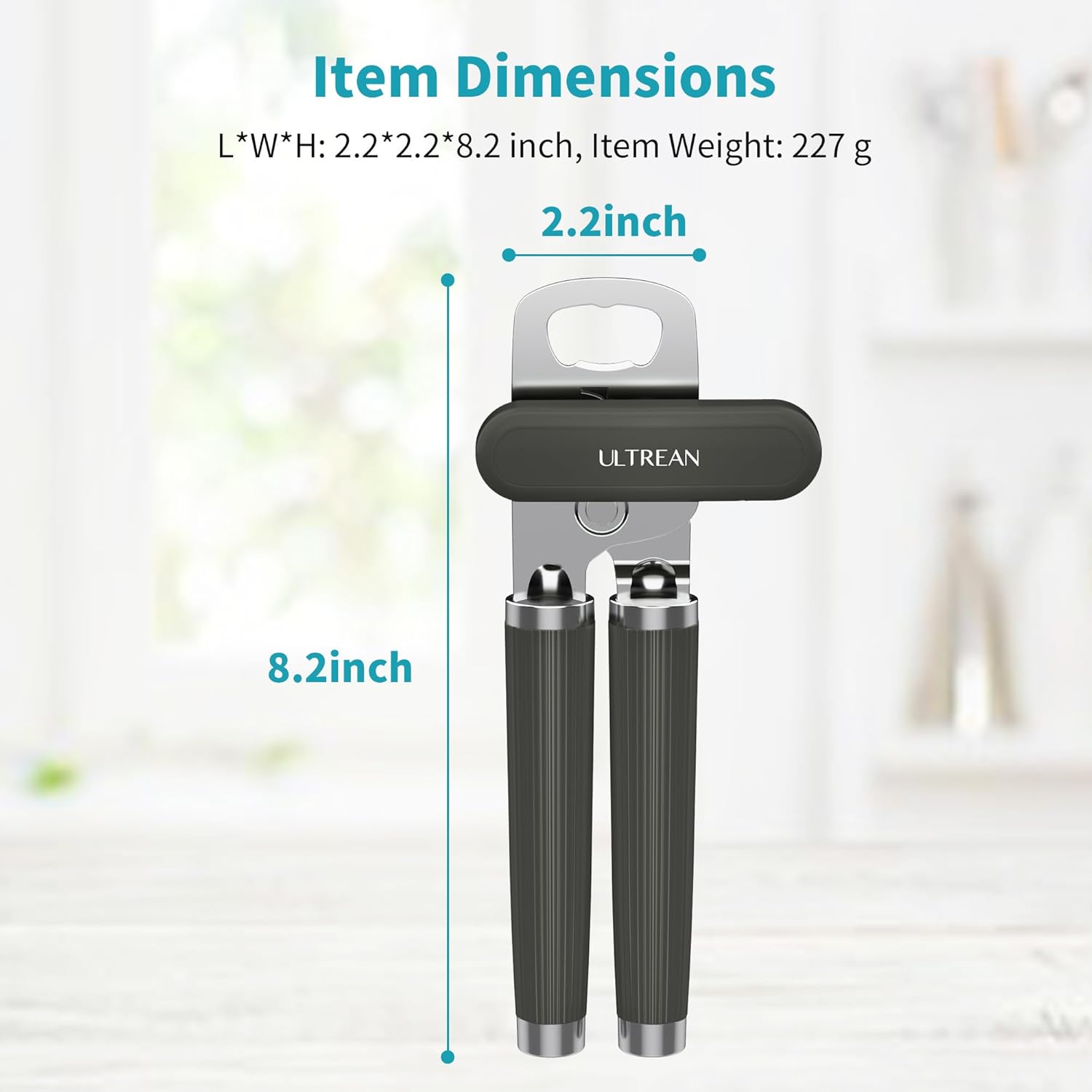 Ultrean Manual Can Opener Bottle Opener Gray