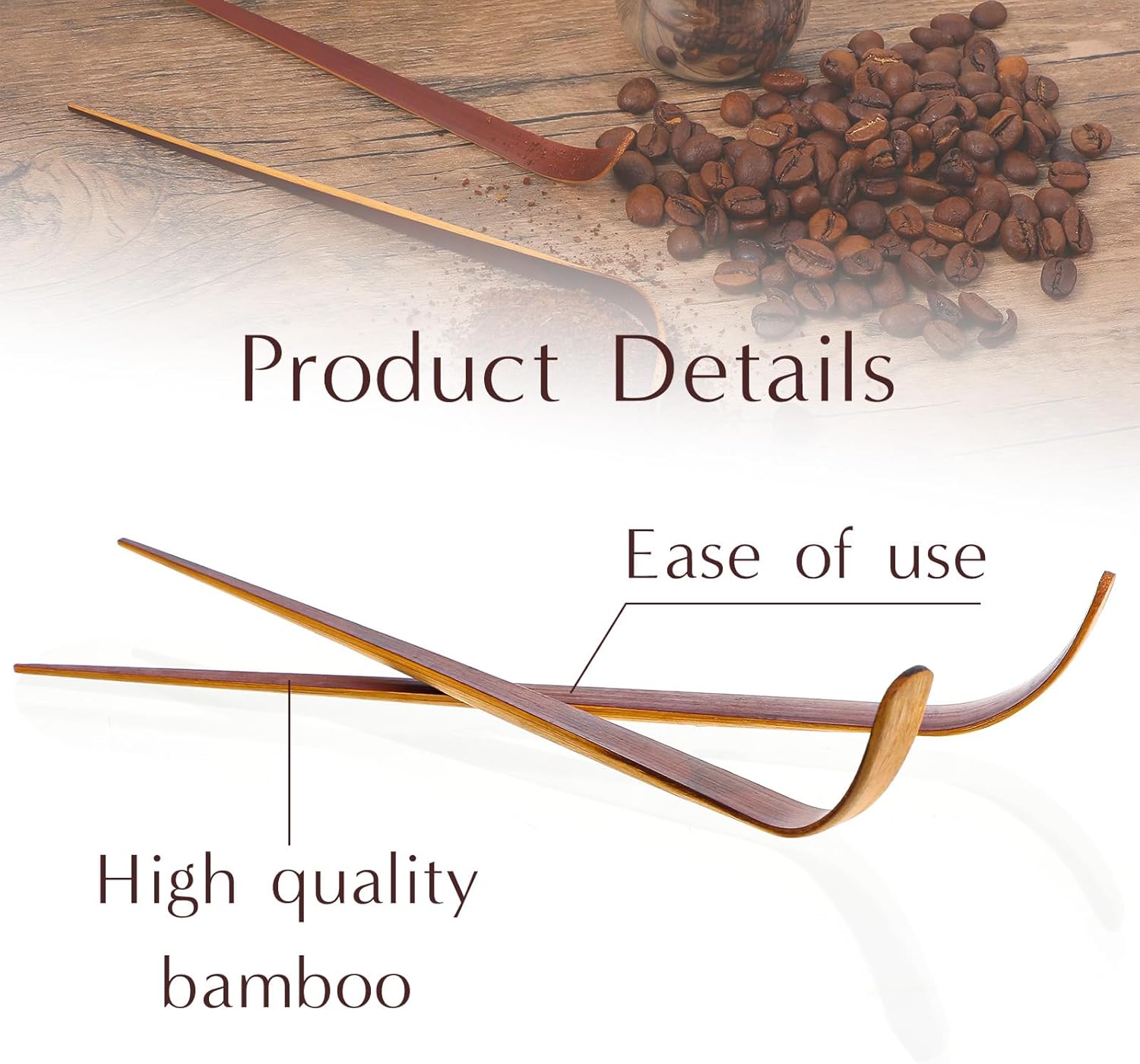 2Pcs Japanese Bamboo Matcha Scoop for Tea Ceremony and Coffee