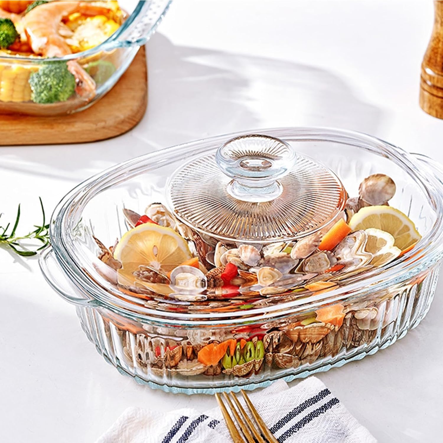 M MCIRCO 4-Piece Glass Casserole Set