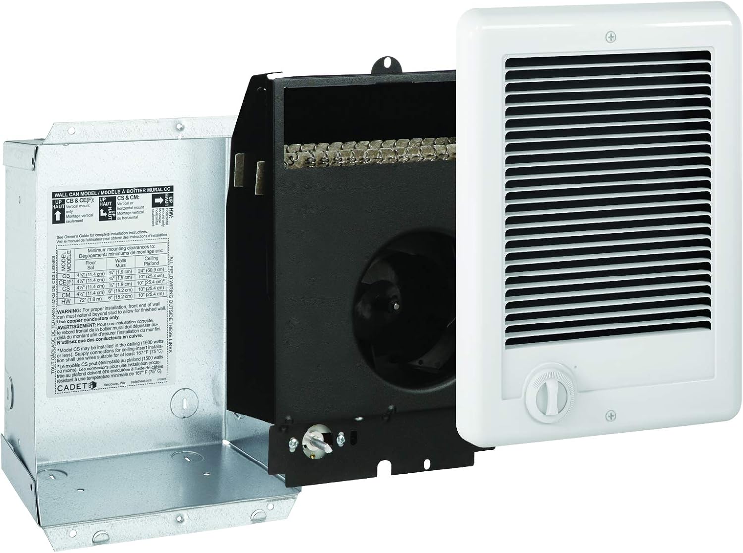 Cadet Com-Pak Electric Wall Heater Without Thermostat