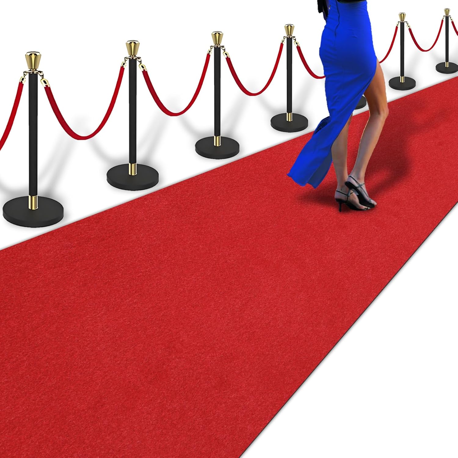 3ft x 10ft Thick Red Carpet Runner for Events