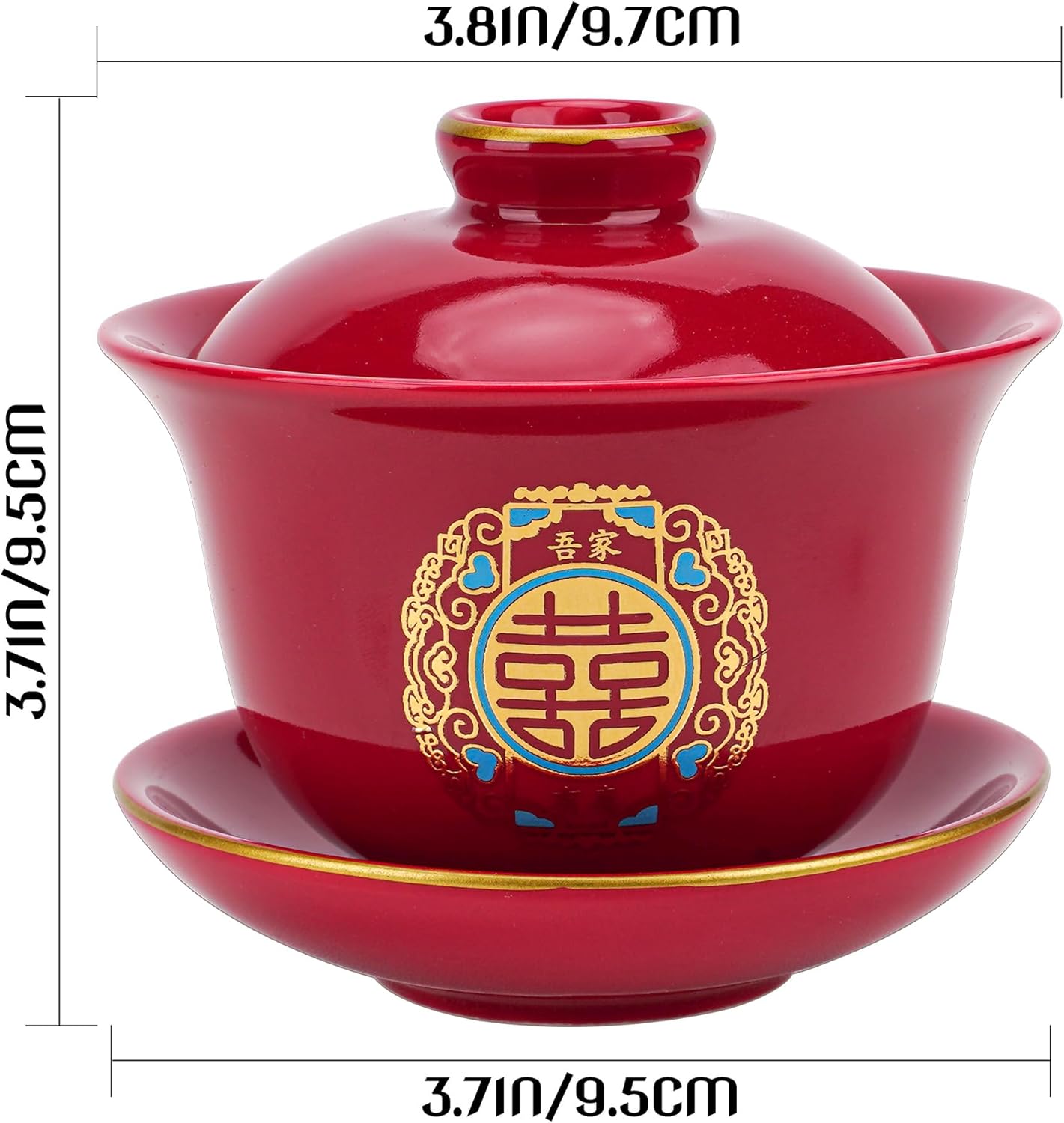 Chinese Red Tea Cup Set for Wedding and Party