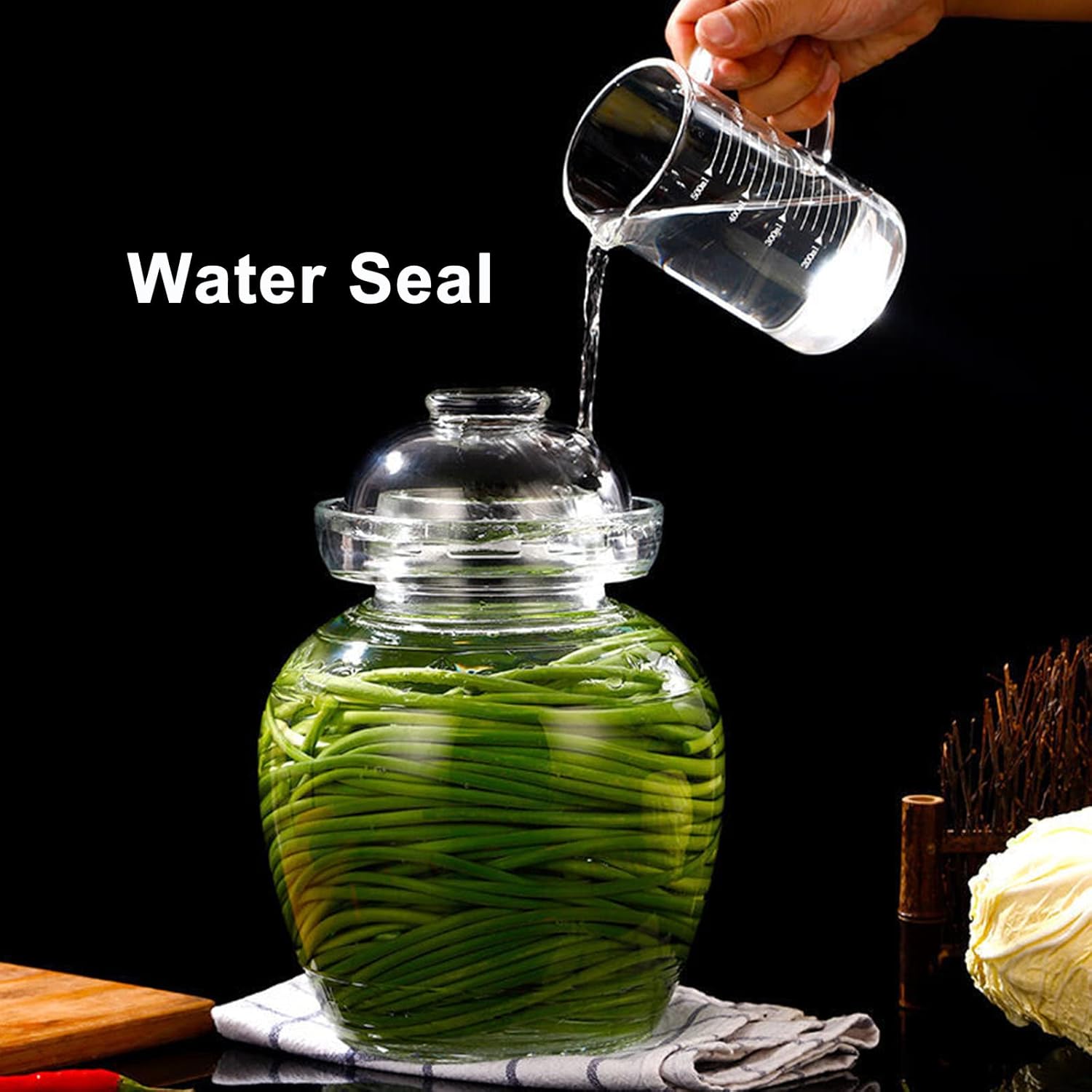 15L Glass Fermentation Jar with Water Seal