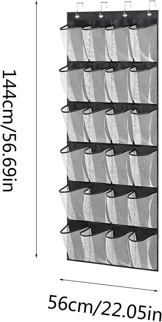 Yiwula Over the Door Organizer 24 Pockets Black