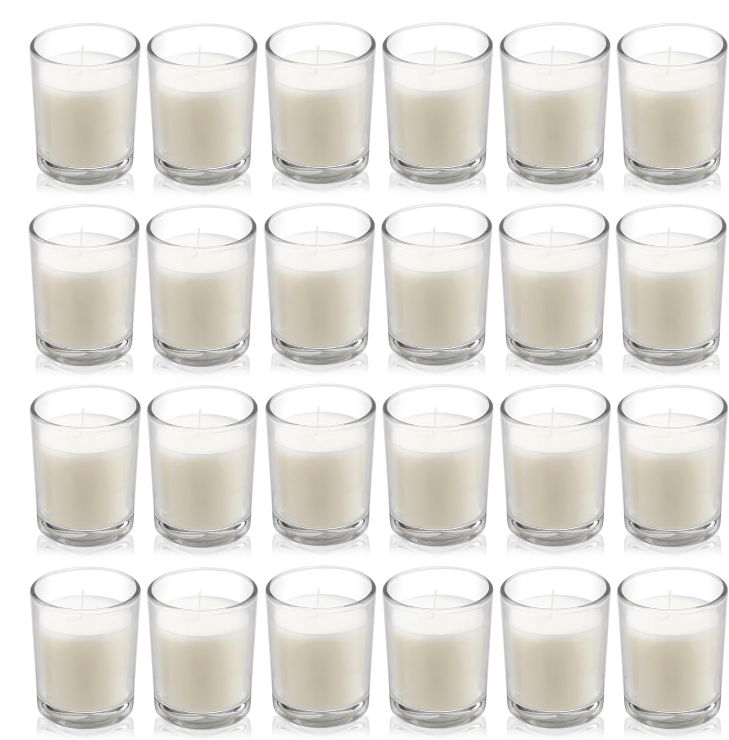 Housecret 24 Pack Warm White Unscented Votive Candles