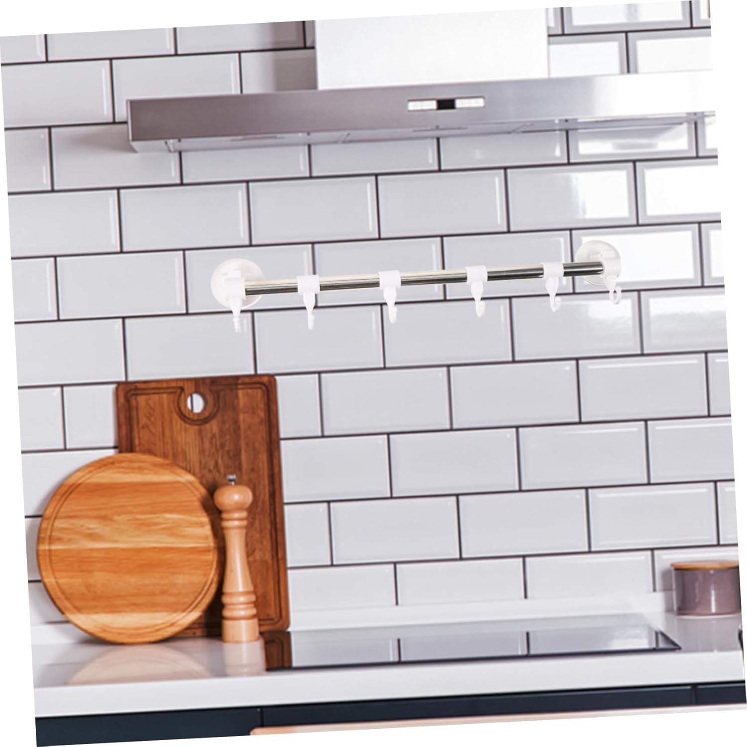 POPETPOP Adjustable Cup Towel Bar with Hooks