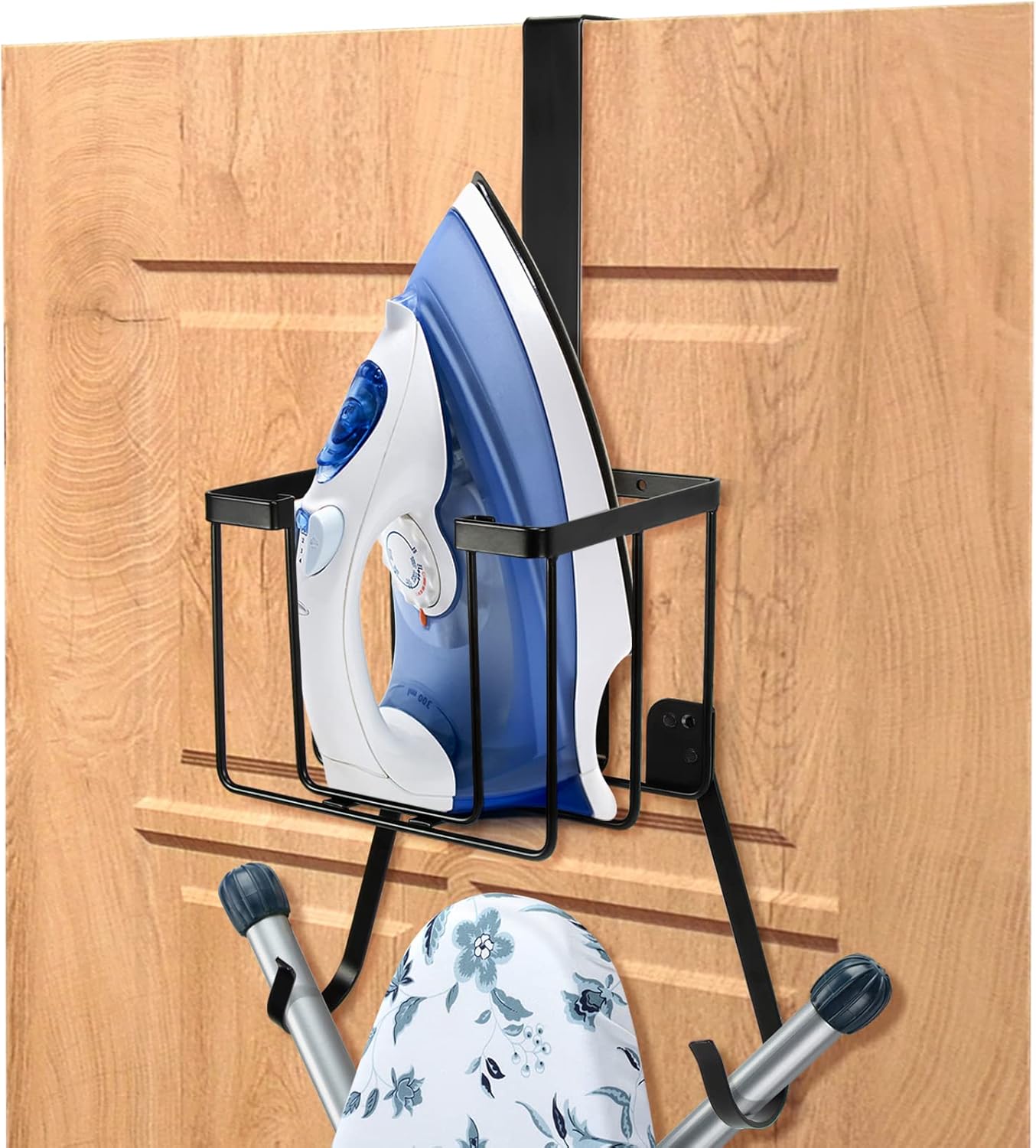 ORLESS Ironing Board Wall Mount Hanger Black