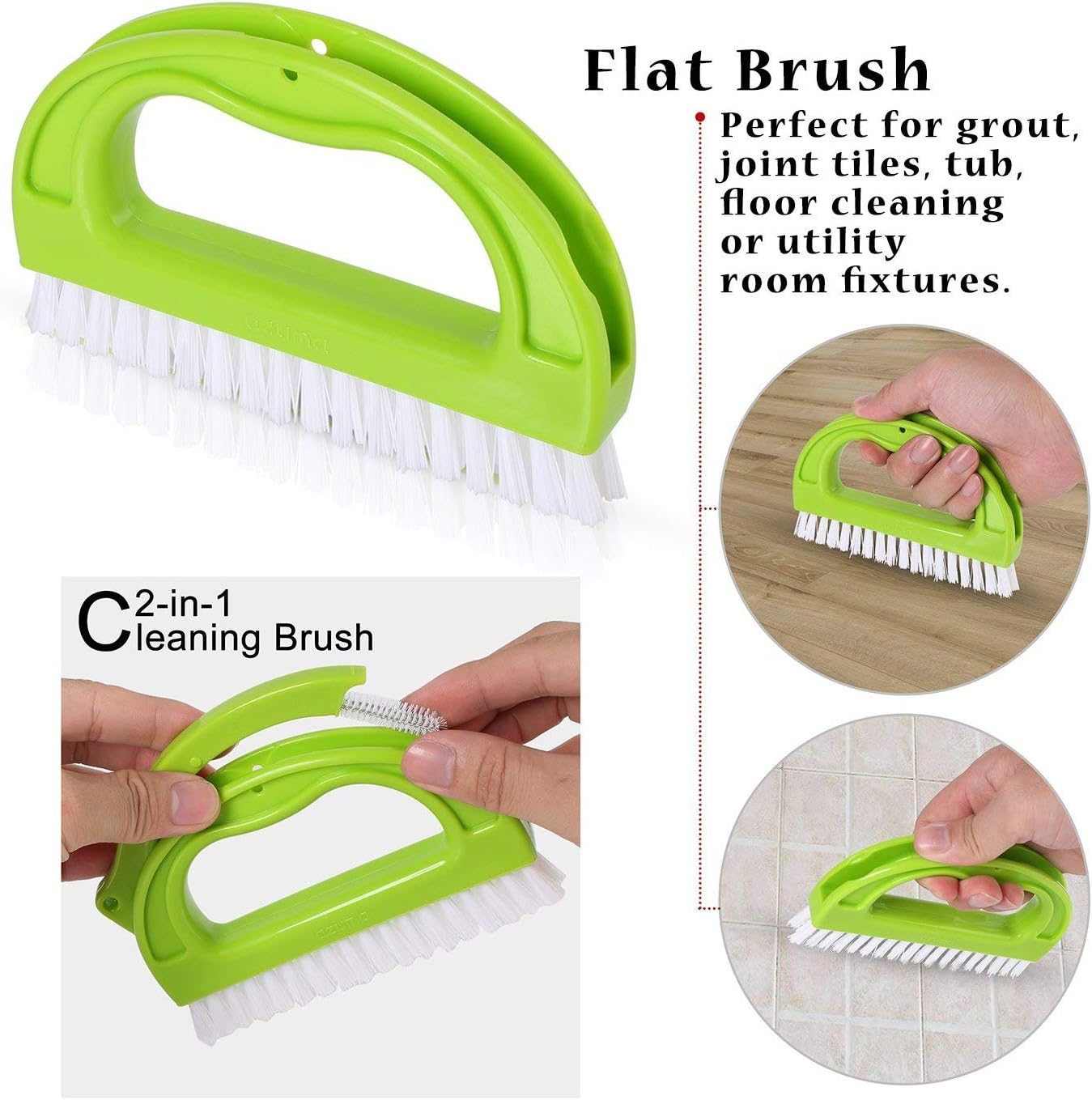 Grout Brush Bottle Cleaner 4 in 1 Set for Kitchen and Window