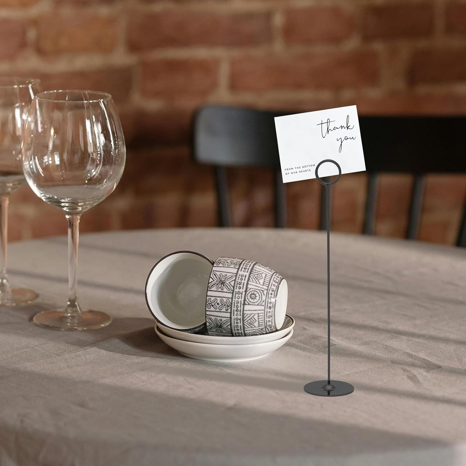 Urban Deco 16 Piece Table Number Holders Set Black
